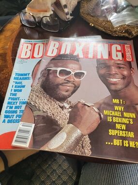 Two Boxing Illustrated Magazines Featuring Mr. T and Tommy Hearns.